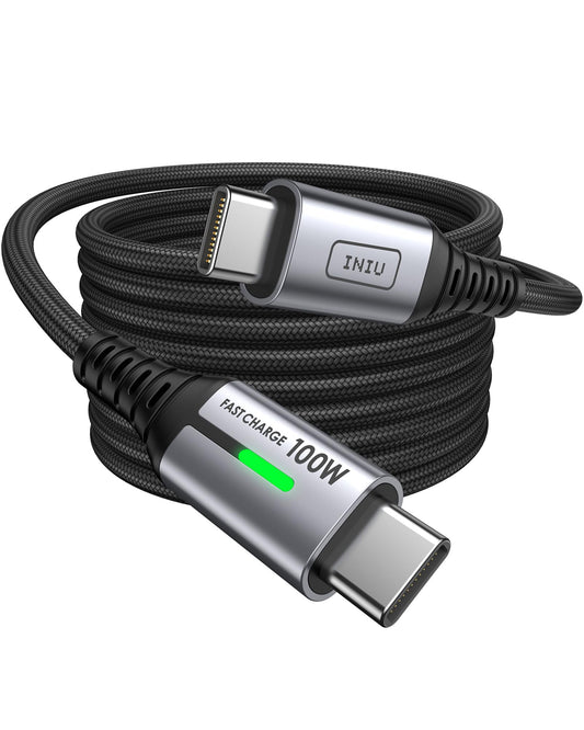 USB-C Ladekabel 100W [2m], PD3.0 Schnellladekabel, Nylon Geflochten, Langlebiges Lade- & Datenkabel für Smartphones, Tablets & Laptops